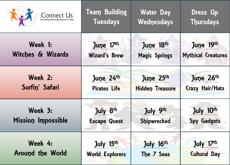 Summer Camp 2025 - Calendar