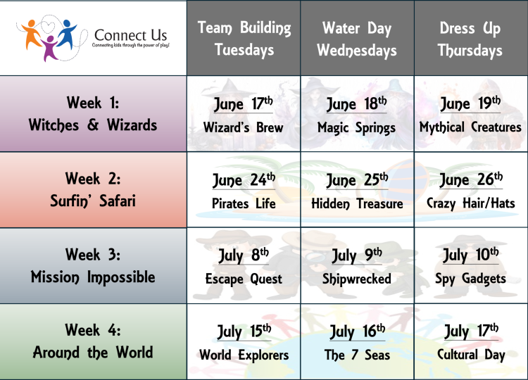 Summer Camp 2025 - Calendar